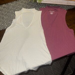 2 American Eagle Outfitters soft & sexy Cut Out Tank Tops